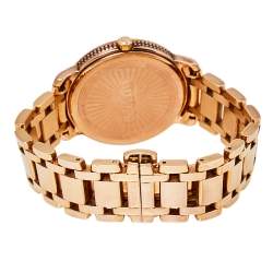 Pre Owned Valentino Mother of Pearl Rose Gold Plated Stainless Steel V56 Women's Wristwatch 36 mm