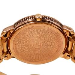 Pre Owned Valentino Mother of Pearl Rose Gold Plated Stainless Steel V56 Women's Wristwatch 36 mm