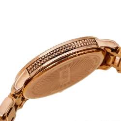 Pre Owned Valentino Mother of Pearl Rose Gold Plated Stainless Steel V56 Women's Wristwatch 36 mm
