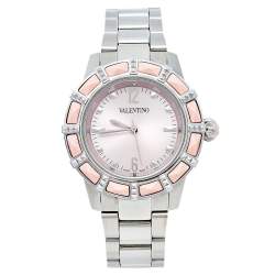 Pre Owned Valentino Pink Stainless Steel Coral Eden V54 Women's Wristwatch 38 mm