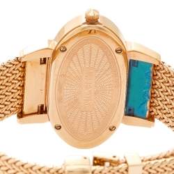 Pre Owned Valentino Black Rose Gold Plated Stainless Steel Seduction Women's Wristwatch 40 mm