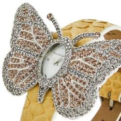 Valentino Mother of Pearl Stainless Steel Python 8751285015 Women's Wristwatch 46 mm