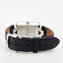 Pre Owned Valentino Black Stainless Steel Satin V36 Women's Wristwatch 23 mm