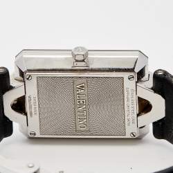 Pre Owned Valentino Black Stainless Steel Satin V36 Women's Wristwatch 23 mm
