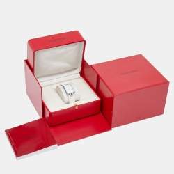 Pre Owned Valentino White Stainless Steel Satin V36 Women's Wristwatch 23 mm