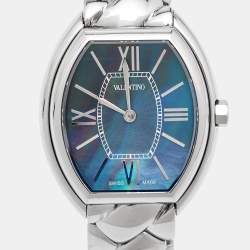 Pre Owned Valentino Mother of Pearl Stainless Steel Liaison V48 Women's Wristwatch 32 mm