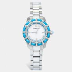 Pre Owned Valentino White Stainless Steel Eden V54 Women's Wristwatch 38 mm