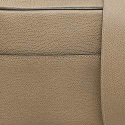 Valextra Beige Leather Top Handle Bag