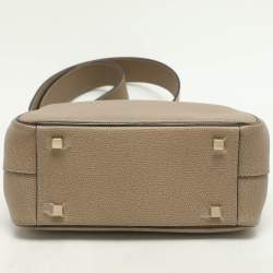 Valextra Beige Leather Top Handle Bag