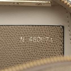 Valextra Beige Leather Top Handle Bag