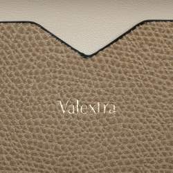 Valextra Beige Leather Top Handle Bag