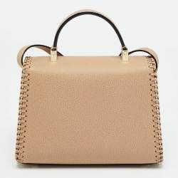 مملوكة مسبقًا حقيبة فالاكسترا إيزيد ميكرو جلد بيج يد علوية