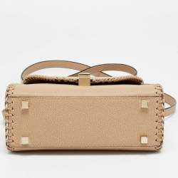 مملوكة مسبقًا حقيبة فالاكسترا إيزيد ميكرو جلد بيج يد علوية