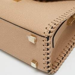 مملوكة مسبقًا حقيبة فالاكسترا إيزيد ميكرو جلد بيج يد علوية