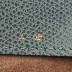 Pre Owned Valextra Iside Light Textured Blue Leather Strap Clutch