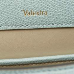 Valextra Light Blue Leather Iside Top Handle Bag