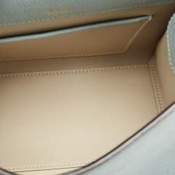 Valextra Light Blue Leather Iside Top Handle Bag