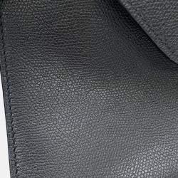Pre Owned Valextra Valextra Iside 2Way Shoulder Bag Black Leather Size Large