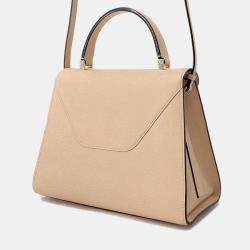 Pre Owned حقيبة فالاكسسترا جلد بيج مقاس متوسط 2 اتجاه إيديد