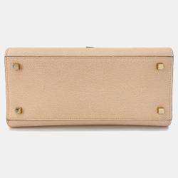 Pre Owned حقيبة فالاكسسترا جلد بيج مقاس متوسط 2 اتجاه إيديد