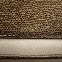 Pre Owned Valextra Valextra Izide Oyster gray Soft Calf Leather Size Mini