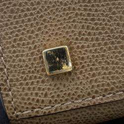 Pre Owned Valextra Valextra Izide Oyster gray Soft Calf Leather Size Mini