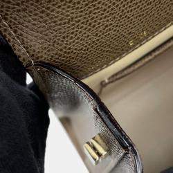 Pre Owned Valextra Valextra Izide Oyster gray Soft Calf Leather Size Mini