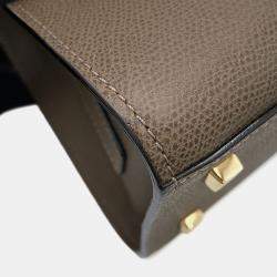 Pre Owned Valextra Valextra Izide Oyster gray Soft Calf Leather Size Mini