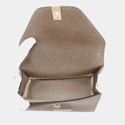 Pre Owned Valextra Valextra Izide Oyster gray Soft Calf Leather Size Mini