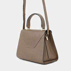 Pre Owned Valextra Valextra Izide Oyster gray Soft Calf Leather Size Mini