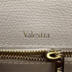 مملوكة مسبقًا Valextra Valextra Idide 2Way Handbag Light Gray Leather Size Large