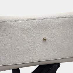 مملوكة مسبقًا Valextra Valextra Idide 2Way Handbag Light Gray Leather Size Large