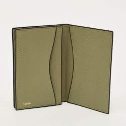Pre Owned حامل بطاقات فاليكسترا أوندا جلدي أخضر