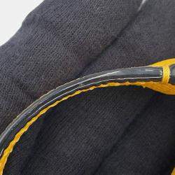 Pre Owned Valextra Valextra Iside Belt Crossbody Bag Sunshine Yellow Soft Calf Leather Size Micro