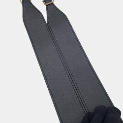 مملوكة مسبقًا Valextra Valextra Serie Esse 2-Way Handbag Black/Blue Leather Suede Size Large