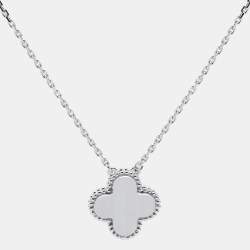مملوكة مسبقًا Van Cleef & Arpels Vintage Alhambra Diamond 18k Two Tone Holiday Pendant 2024 Pendant Necklace