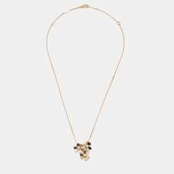 مملوكة مسبقًا Van Cleef & Arpels Frivole 3 Flower Diamond 18k Yellow Gold Necklace