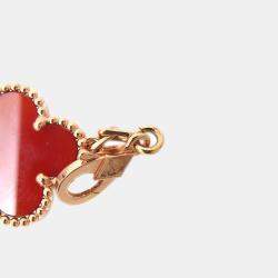 Van Cleef & Arpels 18K Rose Gold Vintage Alhambra 5 Motif Bracelet