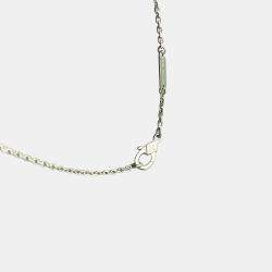 Pre Owned Van Cleef & Arpels Vintage Alhambra 18K White Gold and Diamond Necklace
