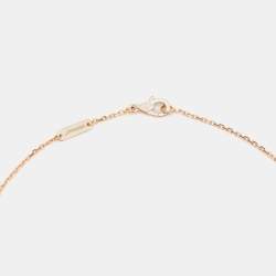 Van Cleef & Arpels Vintage Alhambra Obsidian DIamond 18k Rose Gold 2023 Holiday Necklace