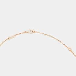 Van Cleef & Arpels Vintage Alhambra Obsidian DIamond 18k Rose Gold 2023 Holiday Necklace