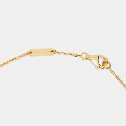 Pre Owned Van Cleef & Arpels Alhambra Vintage Alhambra Mother of Pearl 18k Yellow Gold Necklace