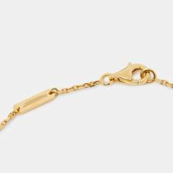 Pre Owned Van Cleef & Arpels Alhambra Vintage Alhambra Mother of Pearl 18k Yellow Gold Necklace