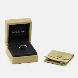 Pre Owned Van Cleef & Arpels Toujours 18k Rose Gold Wedding Band Ring Size 57