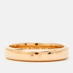 Pre Owned Van Cleef & Arpels Toujours 18k Rose Gold Wedding Band Ring Size 57
