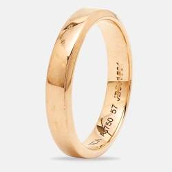 Pre Owned Van Cleef & Arpels Toujours 18k Rose Gold Wedding Band Ring Size 57
