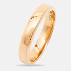 Pre Owned Van Cleef & Arpels Toujours 18k Rose Gold Wedding Band Ring Size 57