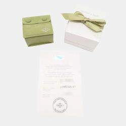 Pre Owned Van Cleef & Arpels 18K Yellow Gold and Malachite Magic Alhambra Ring EU 61