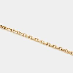 Pre Owned Van Cleef & Arpels Vintage Alhambra Onyx 18k Yellow Gold Necklace 