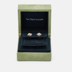 مملوكة مسبقًا Van Cleef & Arpels Sweet Alhambra Mother of Pearl 18k Yellow Gold Stud Earrings
